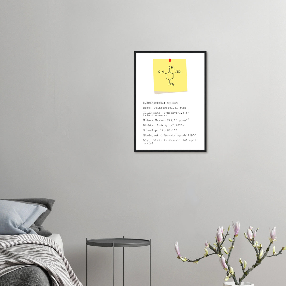 Poster mit Strukturformel "Trinitrotoluol"
