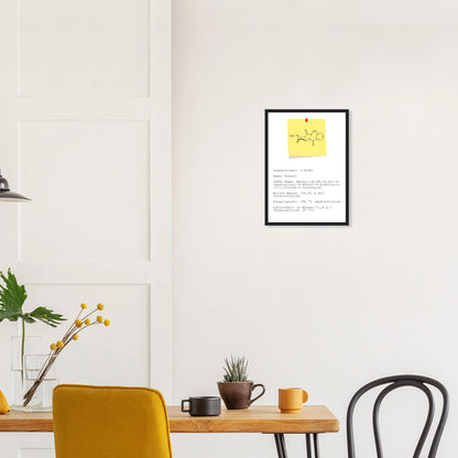 Poster mit Strukturformel "Kokain"