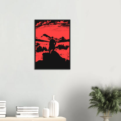 Poster "Der Wanderer über dem Nebelmeer" Brutalismus