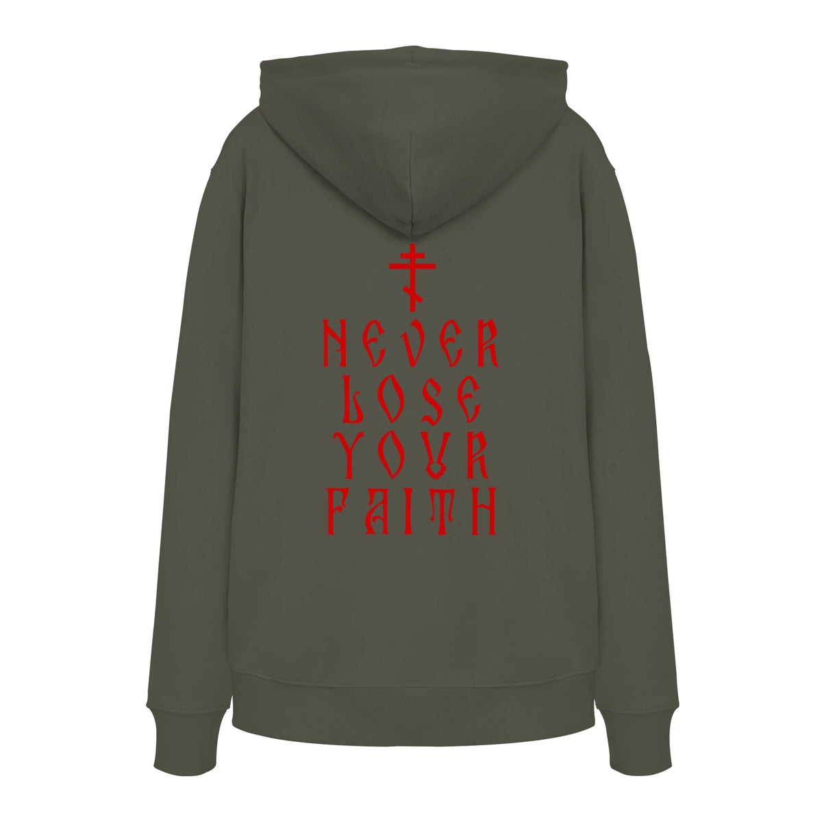 Bio-Baumwoll-Hoodie "Never lose your faith"