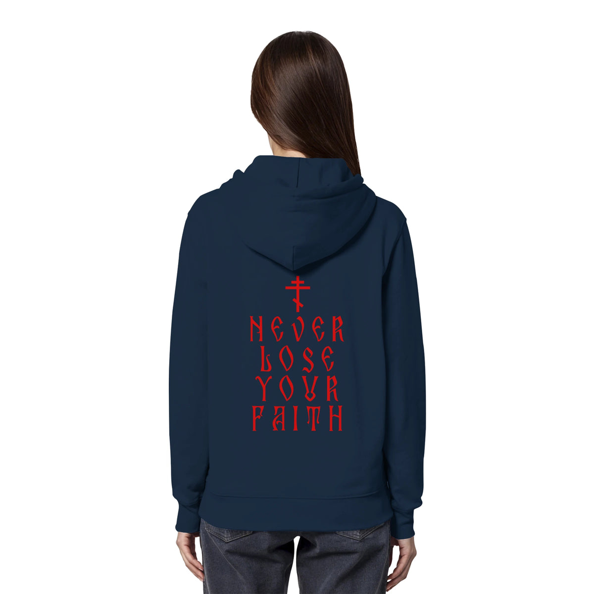 Bio-Baumwoll-Hoodie "Never lose your faith"